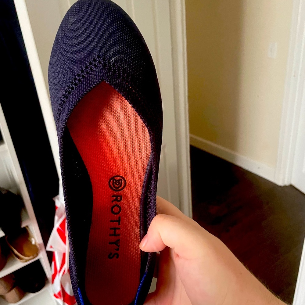 Rothys Maritime Lattice Navy. RETIRED ITEM